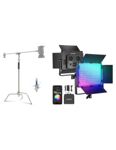 Panel de Luz LED RGB NEEWER PL60C 60W con Soporte Ajustable