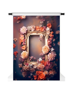 Fondo de Fotografía Kate 2x3m Microfibra Floral Vintage