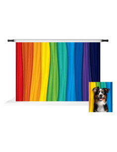 Fondo de Fotografía Microfibra Kate 7x5ft Colorido Arcoíris