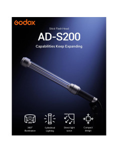 Godox AD-S200 Stick Flash Head 200W 5800K para AD200/AD200Pro 2