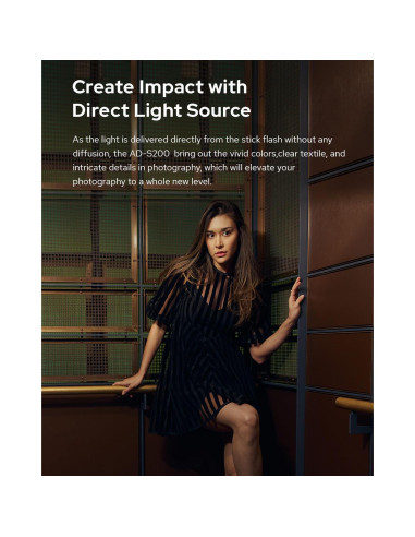 Godox AD-S200 Stick Flash Head 200W 5800K para AD200/AD200Pro
