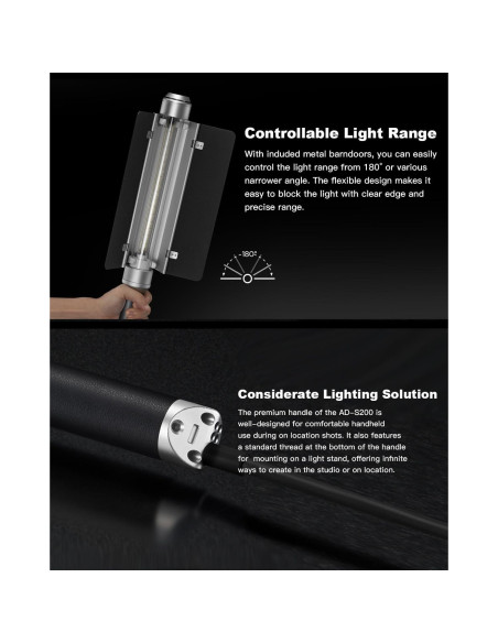 Godox AD-S200 Stick Flash Head 200W 5800K para AD200/AD200Pro