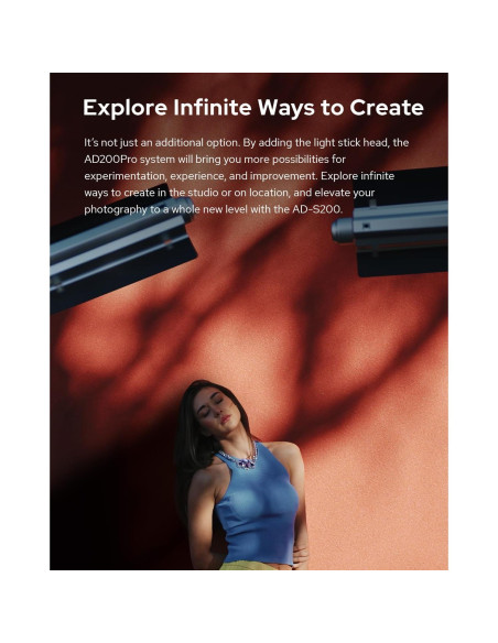 Godox AD-S200 Stick Flash Head 200W 5800K para AD200/AD200Pro