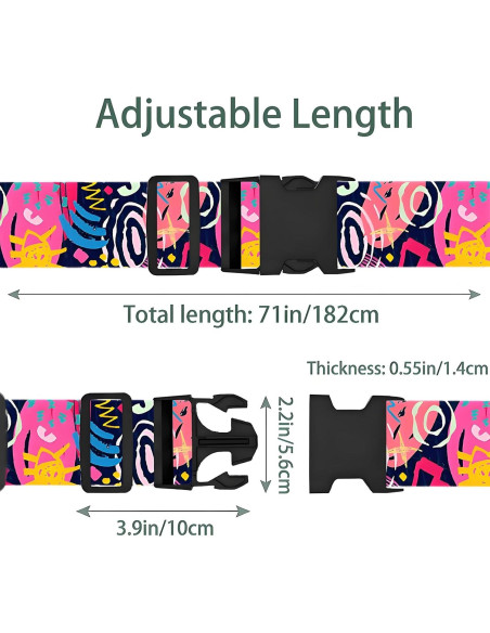 Correas de Equipaje Nemubao 2-LSFS187 Ajustables 0.91-1.83m