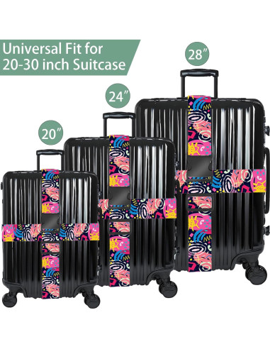 Correas de Equipaje Nemubao 2-LSFS187 Ajustables 0.91-1.83m