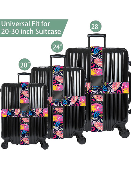 Correas de Equipaje Nemubao 2-LSFS187 Ajustables 0.91-1.83m