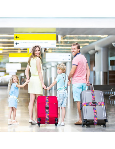 Correas de Equipaje Nemubao 2-LSFS187 Ajustables 0.91-1.83m