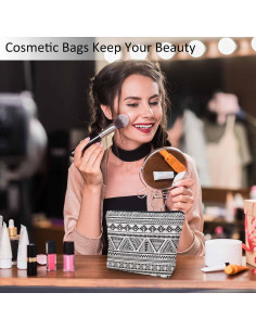 Bolsa de Maquillaje Kalygon Azteca Africana 23x18cm Lino 2