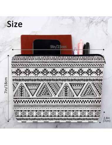 Bolsa de Maquillaje Kalygon Azteca Africana 23x18cm Lino