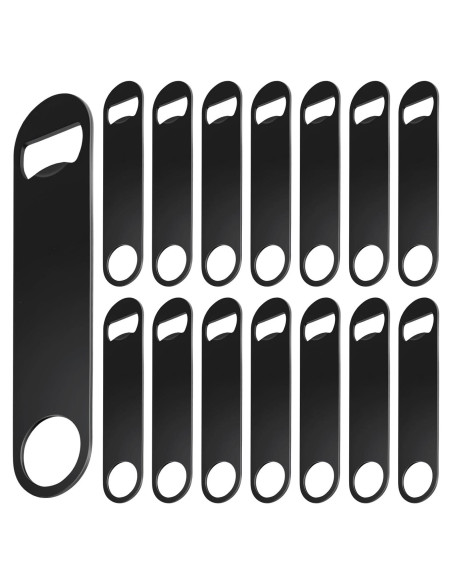 Juego de 15 Abrebotellas de Cerveza WEGAZ Acero Inoxidable Negro