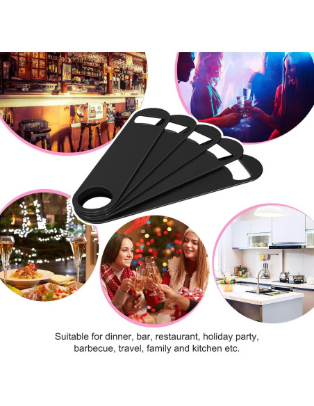 Juego de 15 Abrebotellas de Cerveza WEGAZ Acero Inoxidable Negro