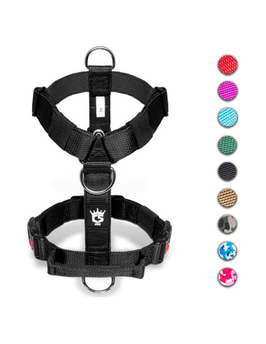 Arnés Táctico Ajustable TSPRO para Perros Grandes Negro S