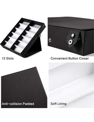 Organizador de Gafas TRIUMPH VISION Caja Almacenamiento Negro