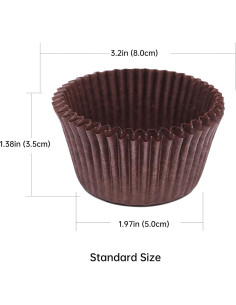 200 Forros de Cupcake Bake Choice Marrones Estándar 5cm 2