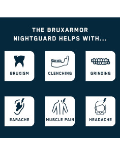 Protector Bucal BruxArmor Nocturno Profesional Azul - Paquete de 2 2