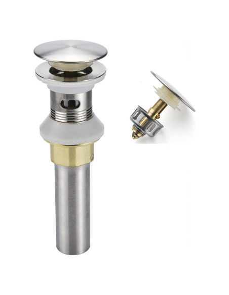 Desagüe de Lavabo Rockgoya Niquelado Cepillado 3.05cm