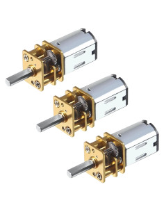 3 Motores de Reducción N20 3V 15RPM Coliao para Juguetes RC