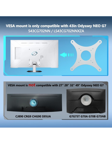 Adaptador de Montaje en Pared Tjweiqing para Monitor 43" G7