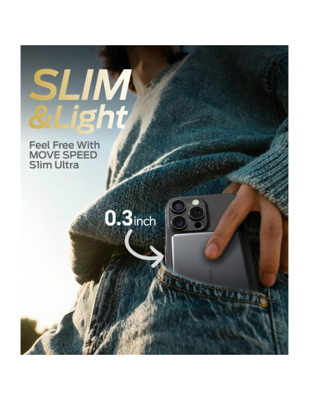 Cargador Portátil MagSafe 5000mAh Move Speed Gris Glaciar