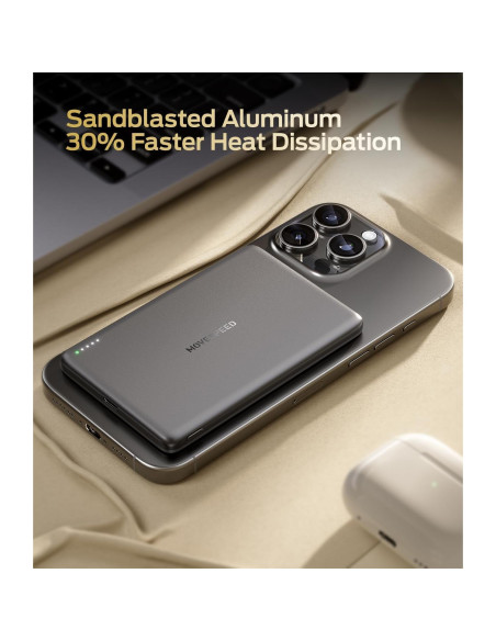 Cargador Portátil MagSafe 5000mAh Move Speed Gris Glaciar