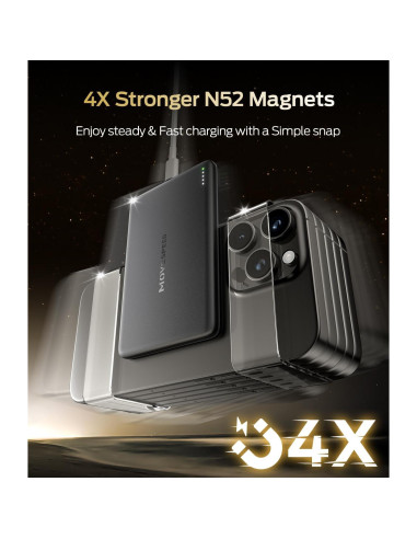 Cargador Portátil MagSafe 5000mAh Move Speed Gris Glaciar