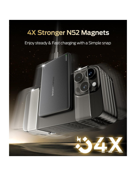 Cargador Portátil MagSafe 5000mAh Move Speed Gris Glaciar