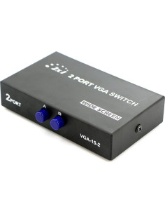 Interruptor VGA 2 en 1 Pasow para PC y Monitor - Negro 2