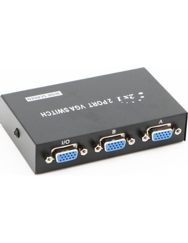 Interruptor VGA 2 en 1 Pasow para PC y Monitor - Negro