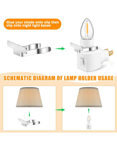 Reginary 8 Bases de Luz Nocturna Enchufables 360 Blancas
