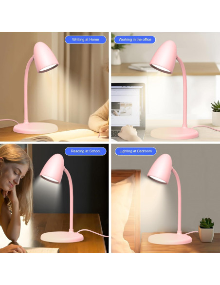 Lámpara de Escritorio LED RORENSE L33 Rosa, 3 Niveles de Brillo