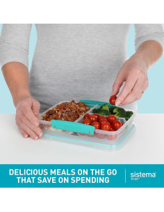 Contenedores de Almacenamiento de Alimentos Sistema 5 Piezas 820ml 2