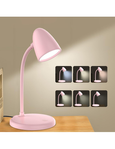 Lámpara de Escritorio LED RORENSE L33 Rosa, 3 Niveles de Brillo