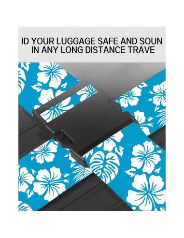 Correa de Equipaje Ajustable ASJHFDIR Lindo Flores Blancas y Azules