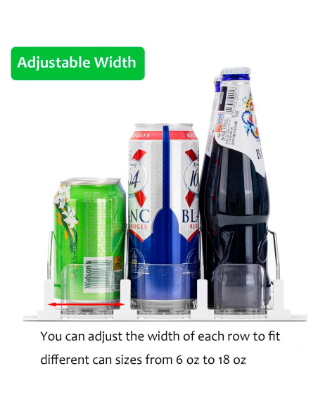 Organizador de Bebidas Rula para Nevera 12.2"D 3 Filas Blanco