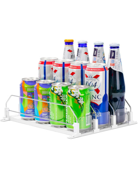 Organizador de Bebidas Rula para Nevera 12.2"D 3 Filas Blanco