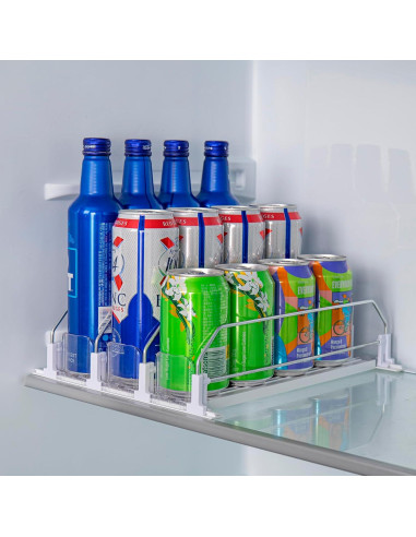 Organizador de Bebidas Rula para Nevera 12.2"D 3 Filas Blanco