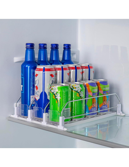 Organizador de Bebidas Rula para Nevera 12.2"D 3 Filas Blanco