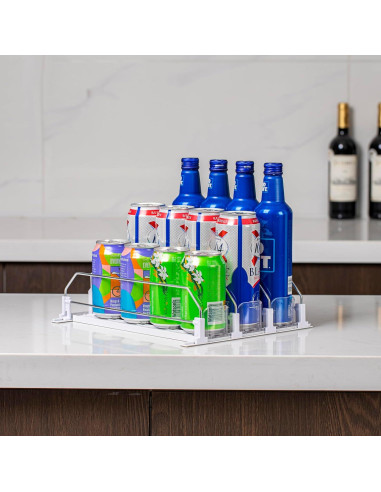 Organizador de Bebidas Rula para Nevera 12.2"D 3 Filas Blanco