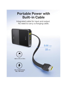 Cargador Portátil Baseus 10000mAh PD 22.5W con Cable USB-C 2