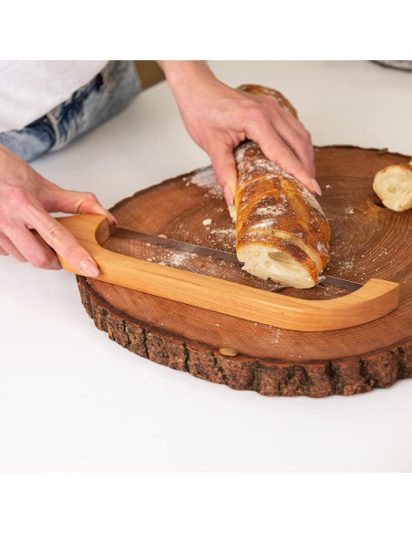 Cuchillo de Pan TYOARO 41 cm Madera Cereza Acero Inoxidable