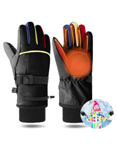 Guantes Eléctricos Calentados Lasnten para Niños 8-12 Años
