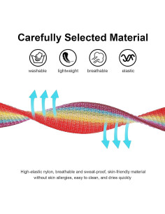 Paquete de 2 pulseras protectoras para AirTag Yiurcy - Arcoíris 2