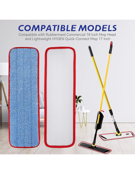 Paños de Reemplazo Rubbermaid 18" - Paquete de 12 Reutilizables