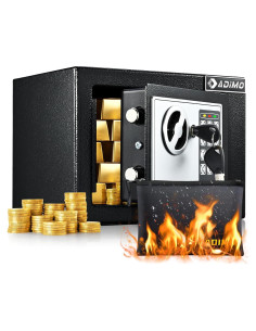 Caja Fuerte ADIMO 0.23 pies (6.5L) con Bolsa a Prueba de Fuego