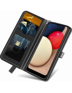 Funda Cartera Plegable Samsung Galaxy A03S MEUPZZK Negro 2