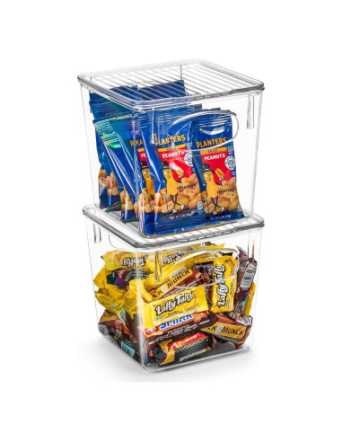 Cajas de Almacenamiento Pequeñas Sorbus - 2 Paquete Transparentes