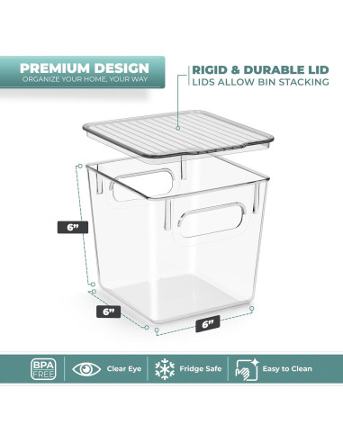 Cajas de Almacenamiento Pequeñas Sorbus - 2 Paquete Transparentes