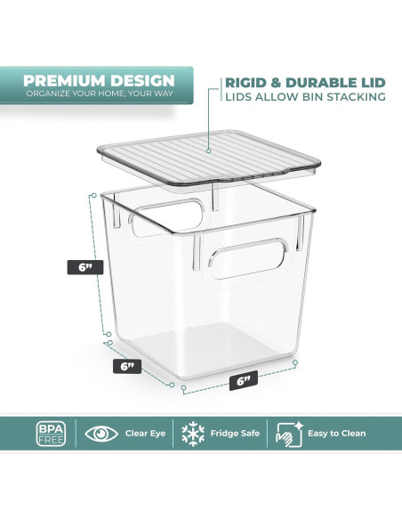 Cajas de Almacenamiento Pequeñas Sorbus - 2 Paquete Transparentes