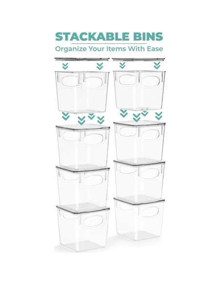 Cajas de Almacenamiento Pequeñas Sorbus - 2 Paquete Transparentes