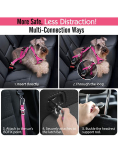 Arnés de Seguridad Pawaboo para Perros y Gatos, Grande, Rojo 2